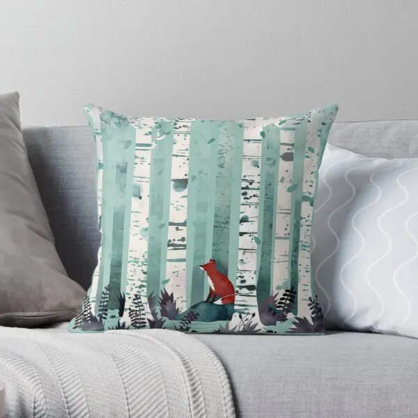 

The Birches Throw Pillow Cover Print Pillow Case Waist Cushion Cover Wedding Bed Decor