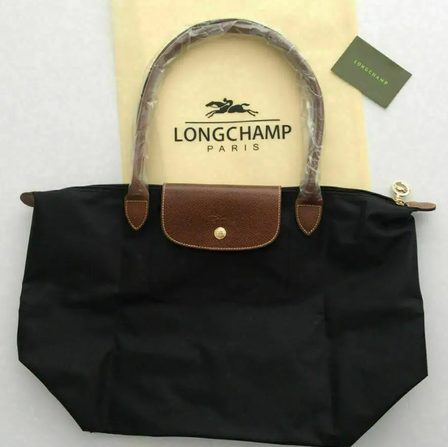 

Authentic classic Womens New Black Color Longchamp Le Pliage Nylon Tote Handbag Bag Size Large / small crossbody bags for women