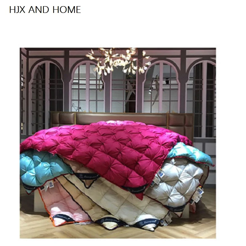 Наполнитель 95% гусиный пух Хлопок Ткань высокого уровня Стеганный килт Король