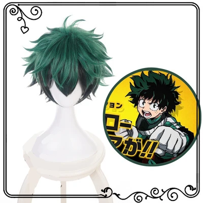

Anime My Hero Academia Midoriya Izuku Cosplay Wig Gree Gradient Ramp Short Cool Wig