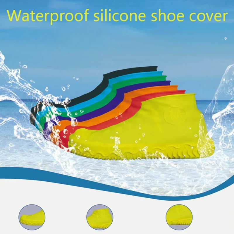 Boots Waterproof Shoe Cover Non-slip Wear-Resistant Rain Gear  Silicone Material Unisex Shoes Protectors Rain Boots Overshoes maggie s walker teenagers girls british high tube rain boots bright color classic tall canister lady boots waterproof overshoes