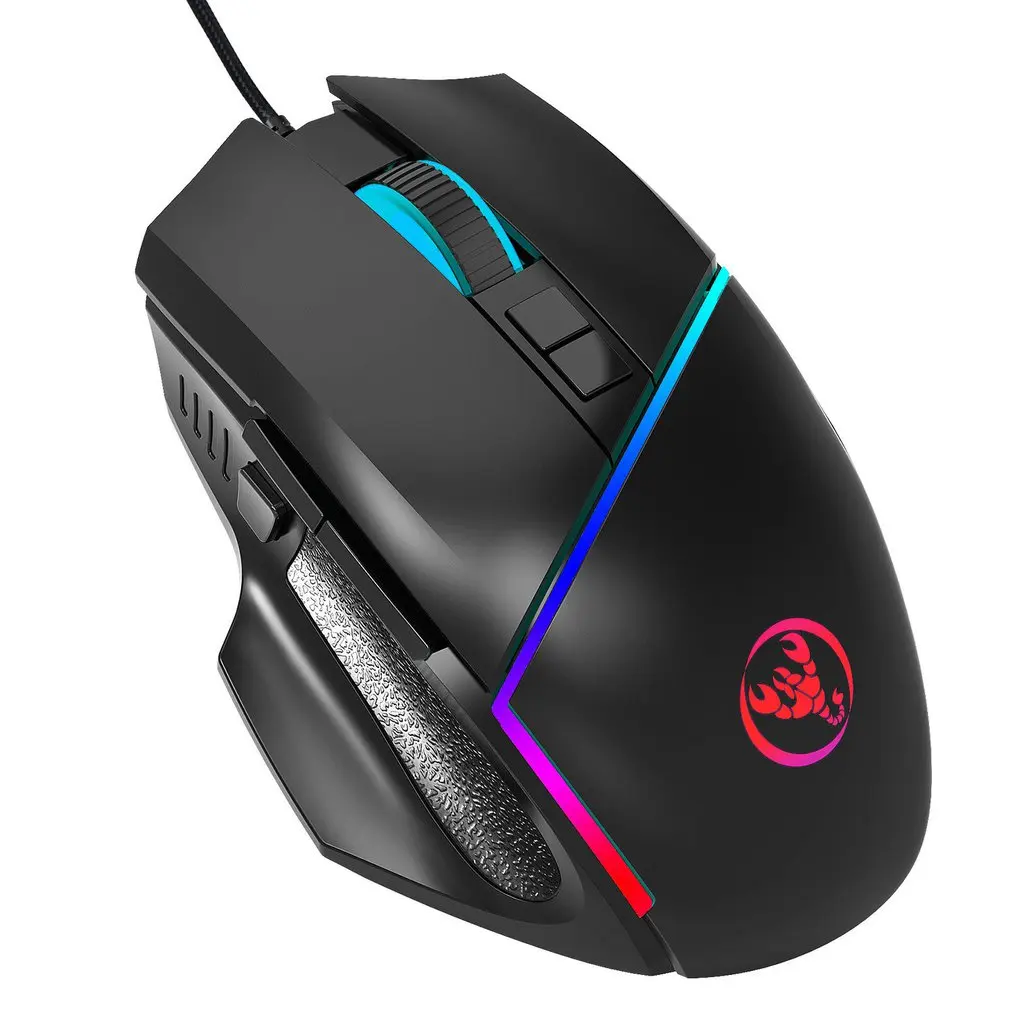 

RGB USB Gaming Mouse Wired 6400DPI 7 Buttons For Computer Programmable Optics Mice Gamer PC Laptop Mice