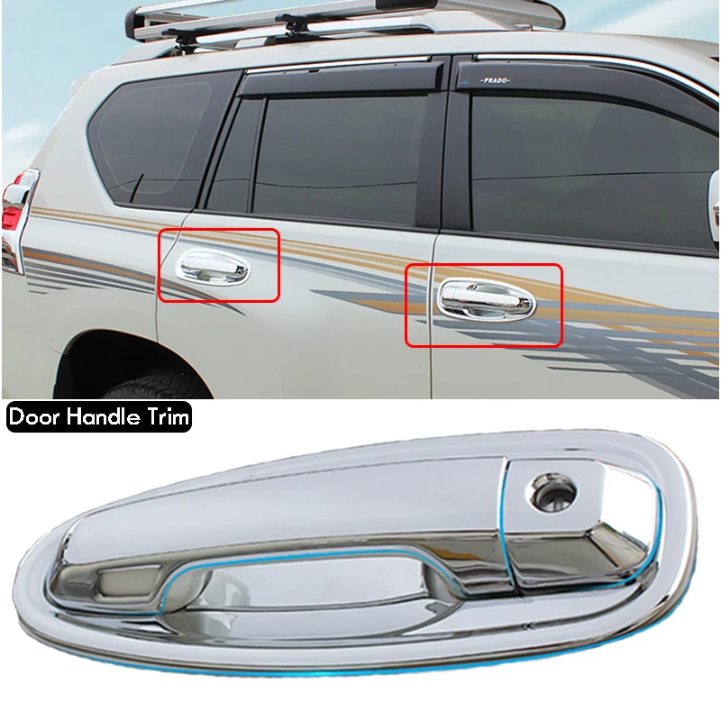 

Хромированная дверная ручка Lofty Richy для Toyota Land Cruiser Prado FJ150 150 2018 ABS, автомобильные аксессуары без интеллектуального отверстия