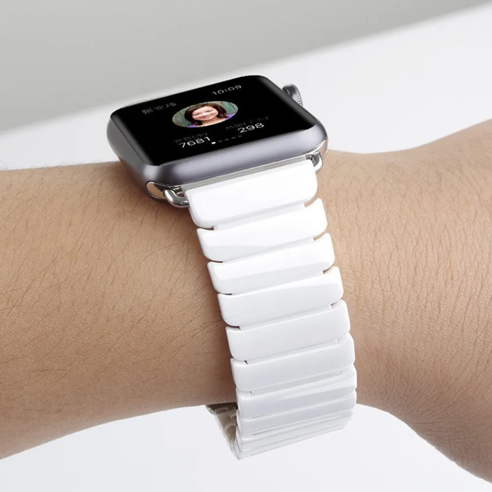

Strap for Apple Watch 5 4 Band 44mm 40mm Ceramic Pulseira Iwatch 5 4 3 2 1 42mm 38m Wrist Link Bracelet Watchband Belt Accessory