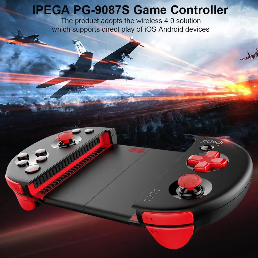 

PG-9087S Direct Joystick Game Controller For IPEGA Retractable Wireless Bluetooth Android IOS For PUGB Red Warrior Handle King