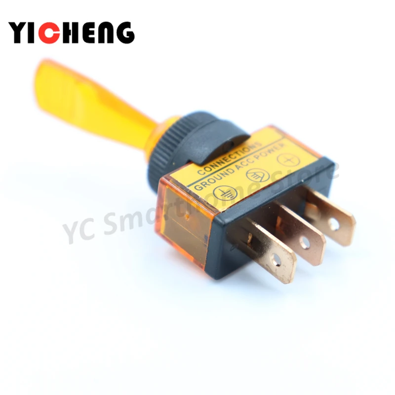 1 шт. автомобильный тумблер 12 В с подсветкой Кулисный Переключатель 20 А красный