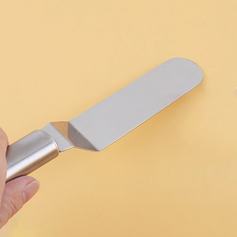 

3 Pcs Stainless Steel Icing Spatula Set 6inch 8inch 10inch Cake Decorating Tool for Baking Smoother Scraper Offset Frost