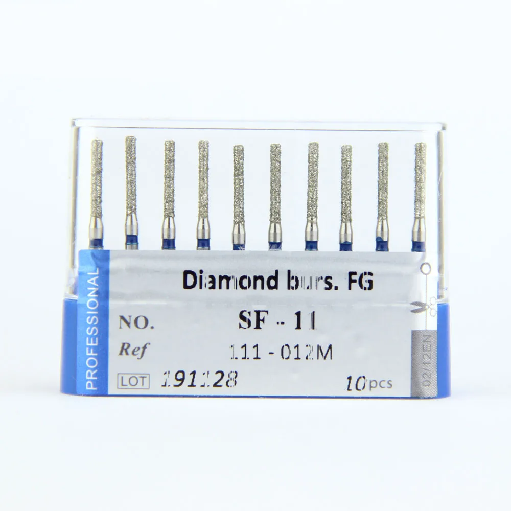

High Speed Dental Diamond Bur FG 1.6 mm Diameter 20 PCS Drills SF Series For Resin, Porcelain, Soft Jade, Metal Dentures, Teeth