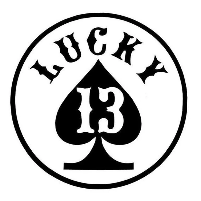 

Car Sticker Funny Spades Lucky 13 Styling Reflective Motorcycle Auto Decal Cartoon Bumper Decal Creative Pattern Vinyl,13cm