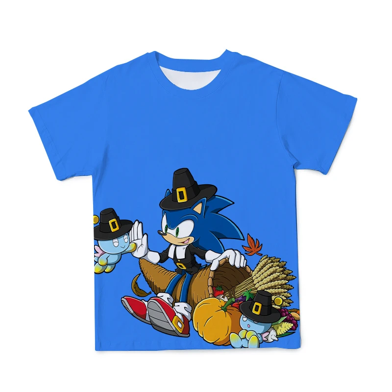 

Summer New Men's Clothing 3D Sonic T-shirt Clothing Casual Fashion Anime O-neck Short Sleeve Large Size 100-6XL (Customizable)