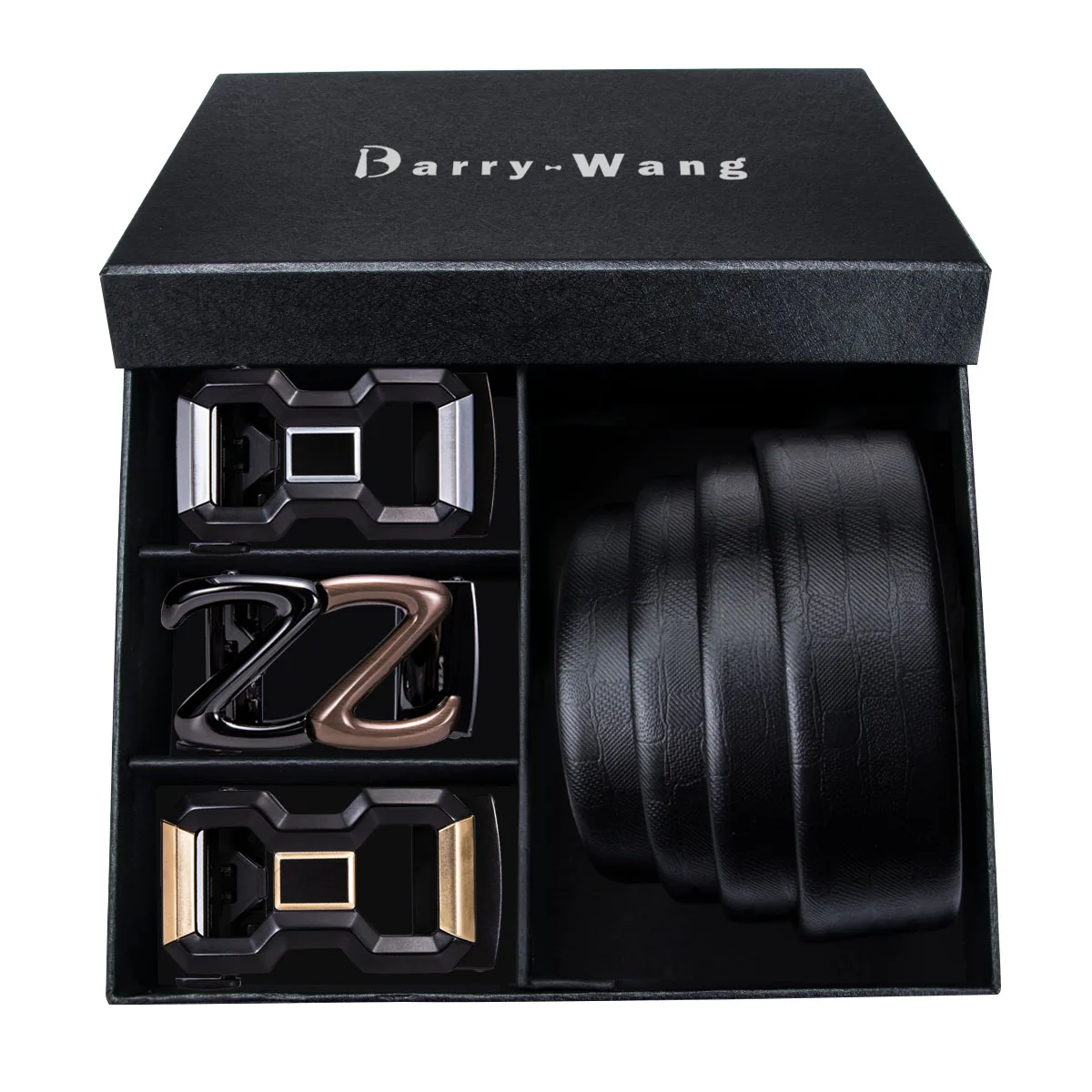 2124-2125-2159DE PT-0010 Barry. Wang, автоматическая пряжка, натуральная кожа, роскошные ремни для мужчин, 110 см-150 см, длинные, Пряжка из сплава, мужские ремни, Подарочная коробка, наборы - Цвет: 2124-2125-2159DE