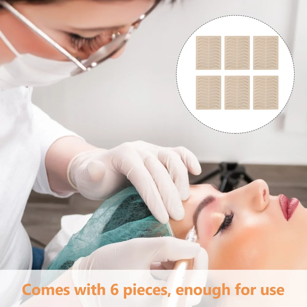 

6Pcs Tattooing and Microblading Practice Skin for Beginners and Experts