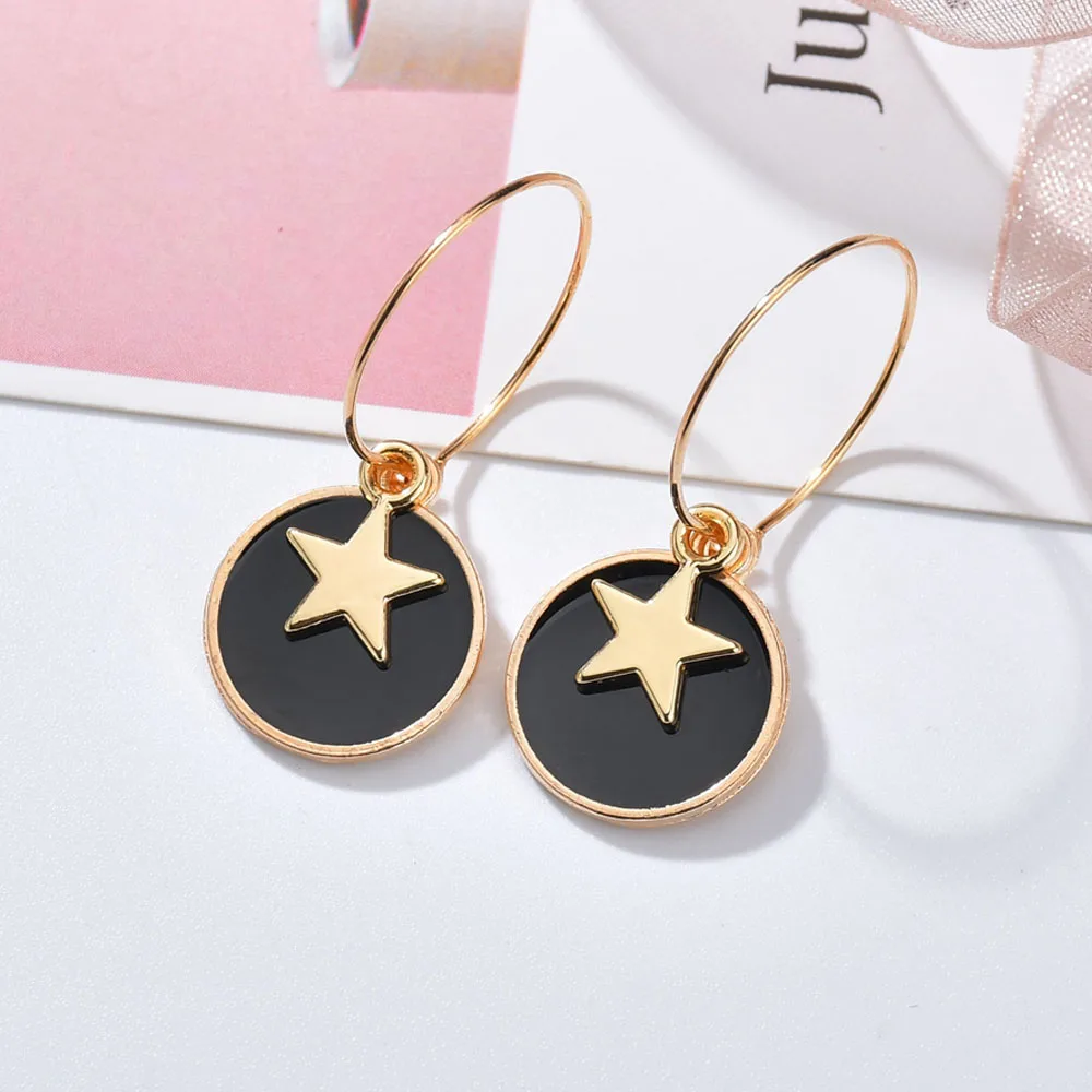 Женские золотые серебряные круглые серьги гламурные капли масляное сердце с