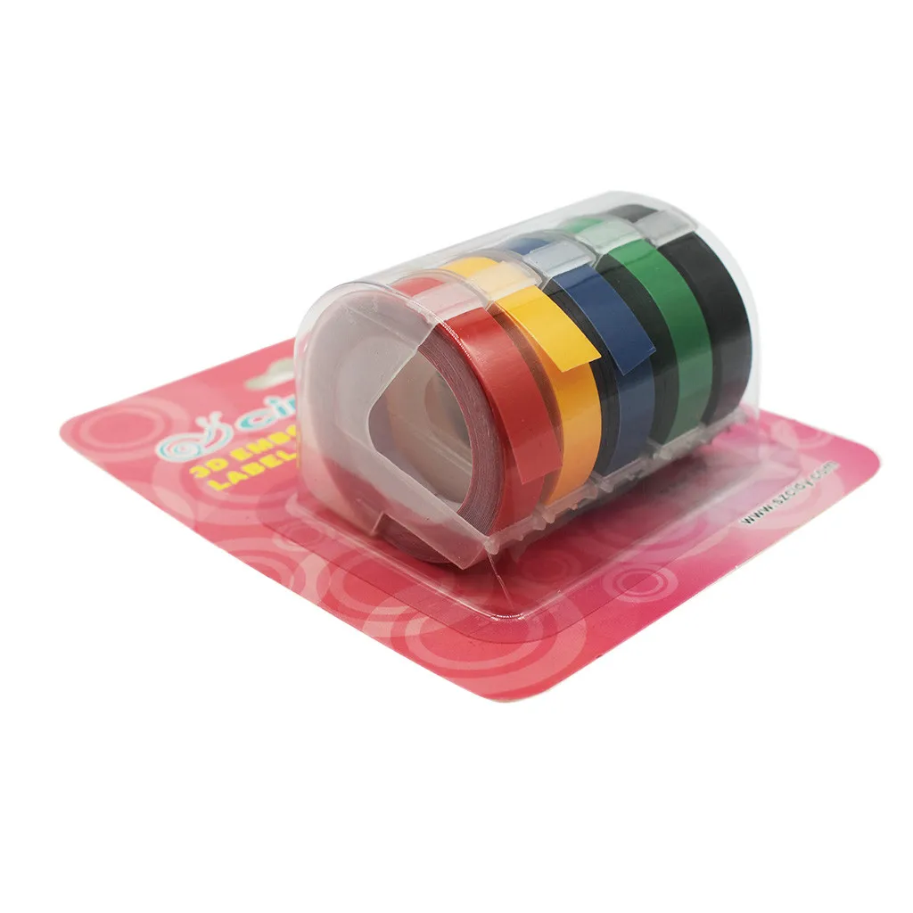 manual 3D embossing plotter sticker Original Printing Label Tape Embossing Vinyl labels stickers seals tags tapes | Дом и сад