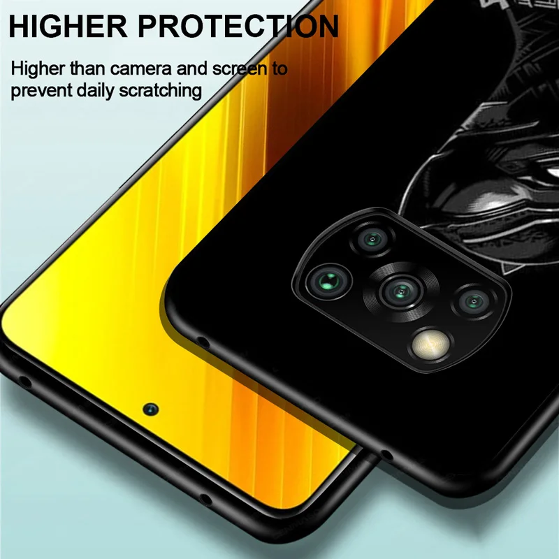 

Marvel Avengers Black Panther Super Hero For Xiaomi Poco C3 M3 M2 X3 NFC X2 F3 F2 F1 Mi Play Mix 3 A3 A2 Lite Pro Phone Case