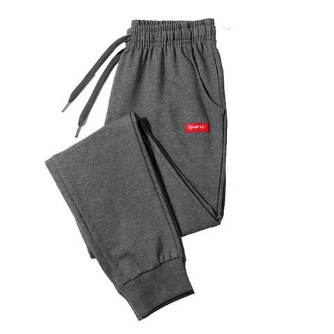 Мужские хлопковые спортивные брюки, повседневные льняные брюки-карандаш полной длины на завязках, уличная одежда