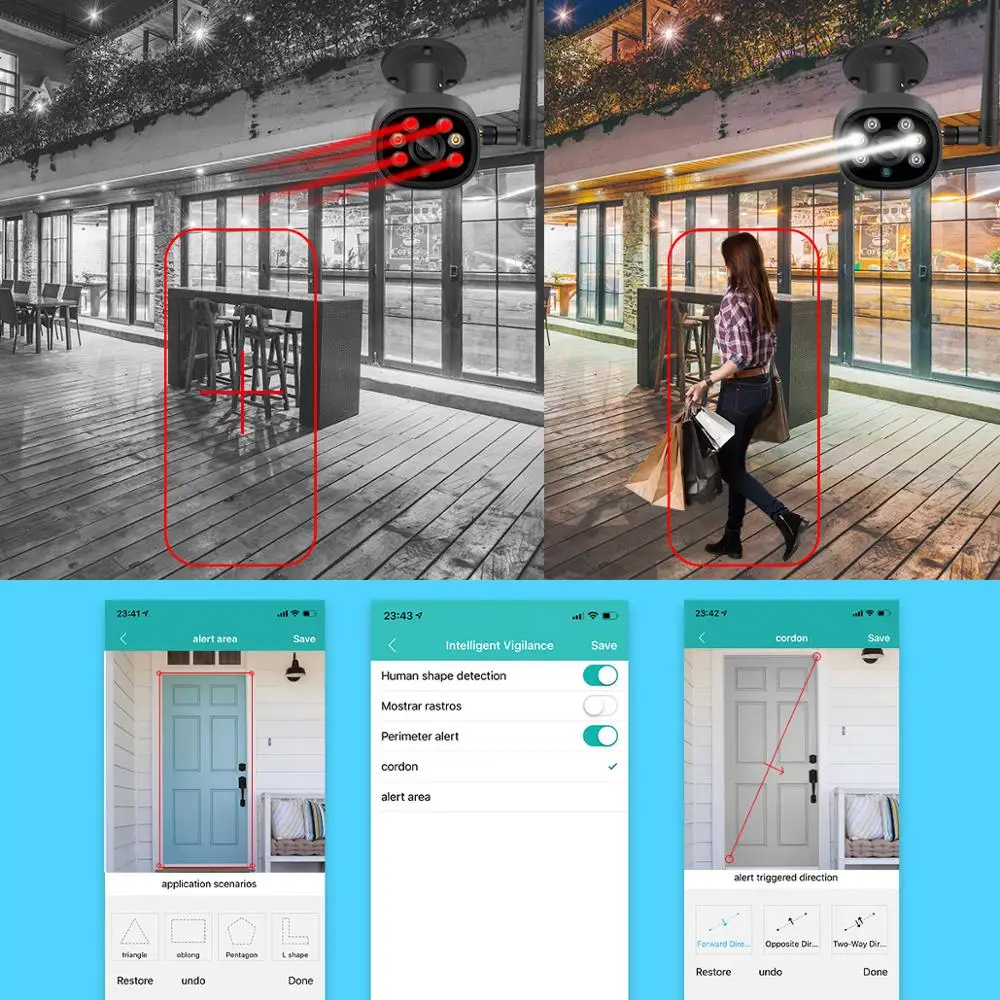 Камера видеонаблюдения BESDER 2 МП беспроводная Инфракрасная камера с функцией