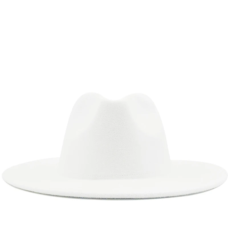 Шляпа фетровая с тонким ремнем шляпа пряжкой и широкими полями для мужчин женщин