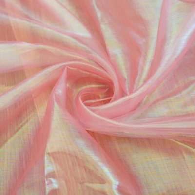 New Color Peach Pink 150 см* 100 см дизайнерская флуоресцентная ткань Яркая блестящая марлевая ткань для сцены, свадебного декора вуаль прозрачная голографическая ткань - Цвет: New Color Peach Pink
