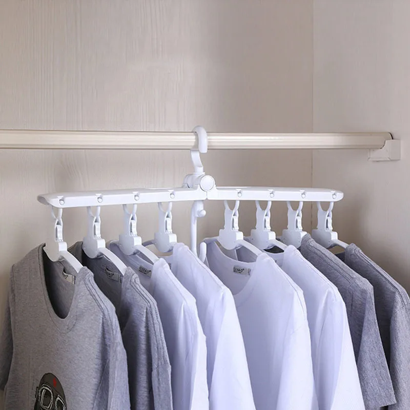 

Multifunctional Folding Clothes Rack Hangers Clothes 360 Degree Space Saving Closet Organizer For Clothes Hangers Wardrobe Rack