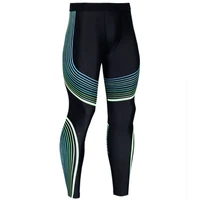 2021 mens gym compression leggings sport training pants men streamer print bodysuit yoga leggings jogging pants jogging pants