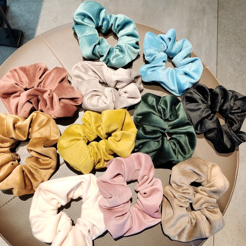 Модные бархатные резинки новинка 2019 атласные эластичные для волос женщин и