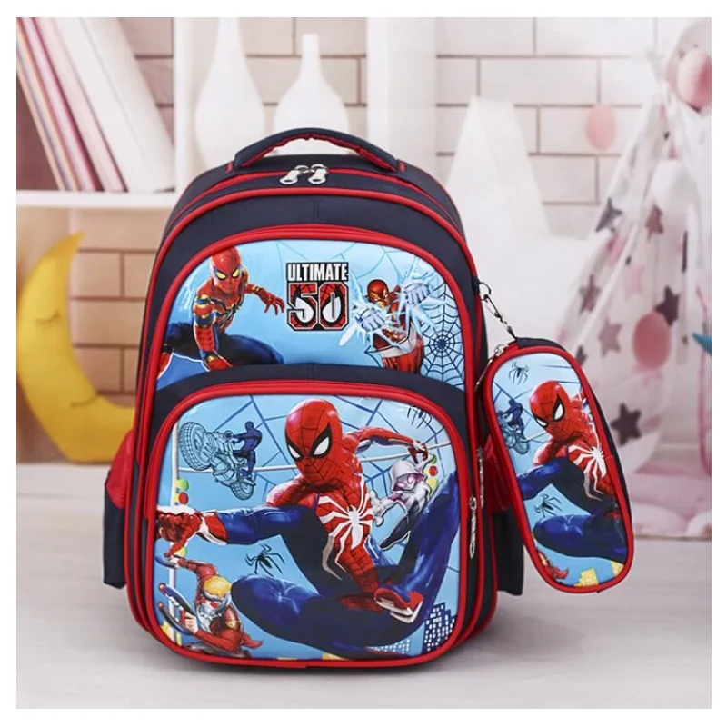 Школьный рюкзак для мальчиков и девочек, детская мультяшная сумка с героями Диснея, Марвел, Человека-паука, мультфильма «Холодное сердце», Э...