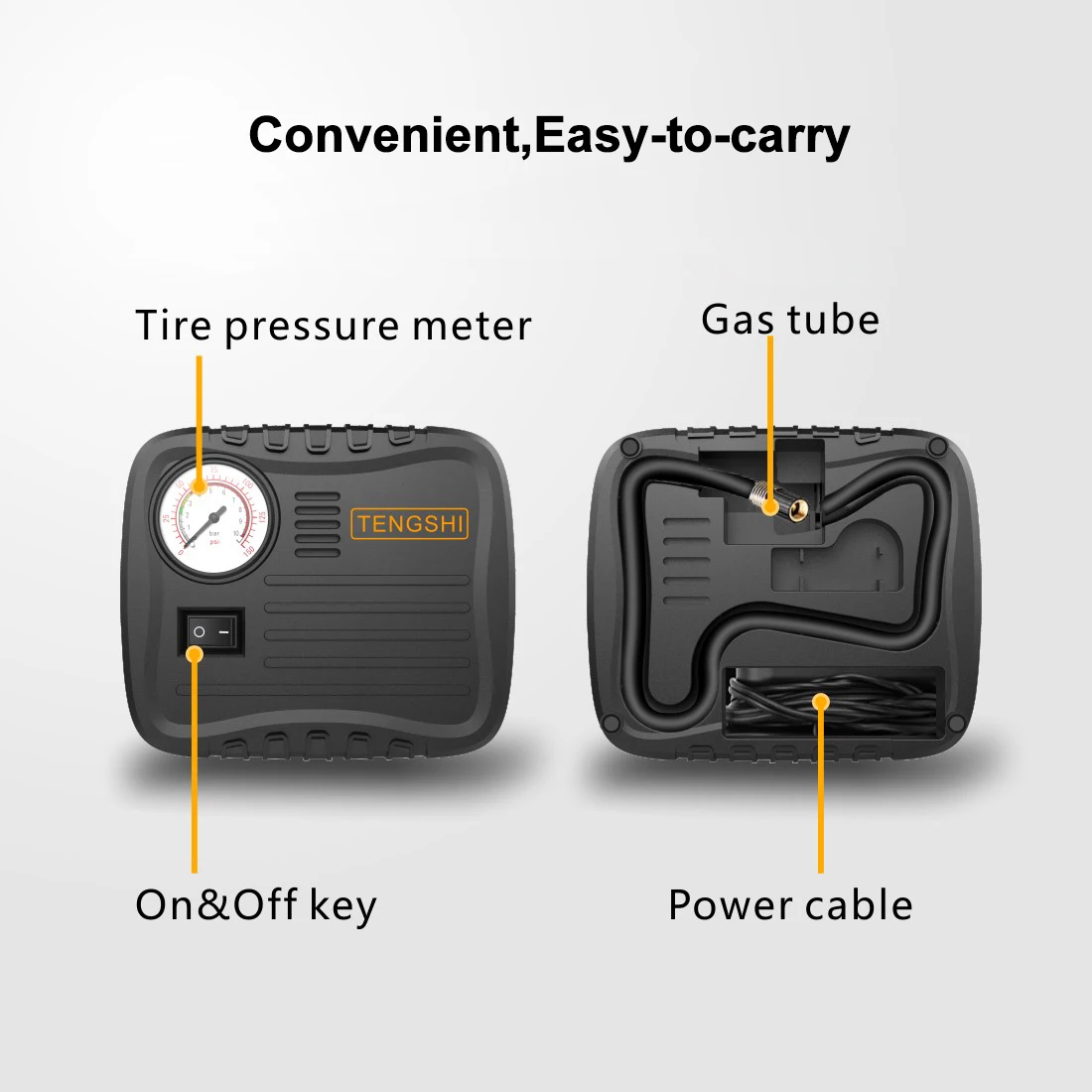 Воздушный компрессор 12 В постоянного тока для автомобилей колес велосипедных