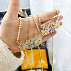 Ожерелье DODOAI на заказ с цепями для тенниса с табличкой с именной табличкой ожерелье 3D ожерелья на заказ ожерелье-чокер с бриллиантами ожерелье подарок на день рождения