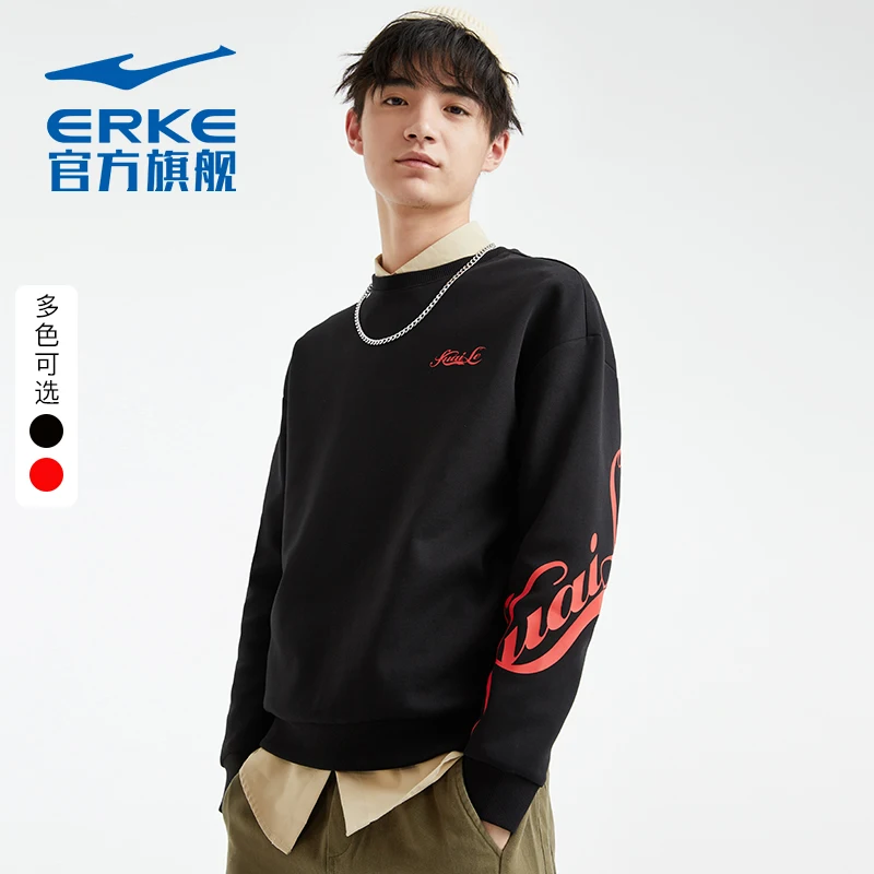 

Свитер Hongxing Erke, осень 2021, мужской спортивный Повседневный пуловер с круглым вырезом, мужской свитер