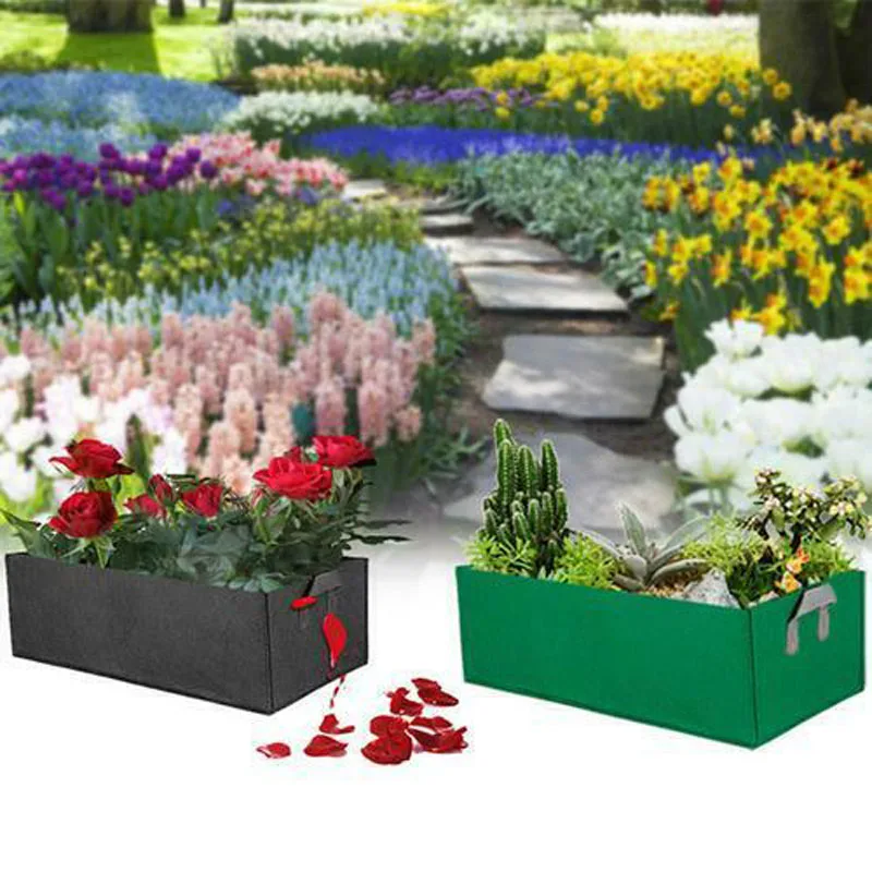Ткань поднятая посадочная кровать сад мешки для выращивания травы цветок