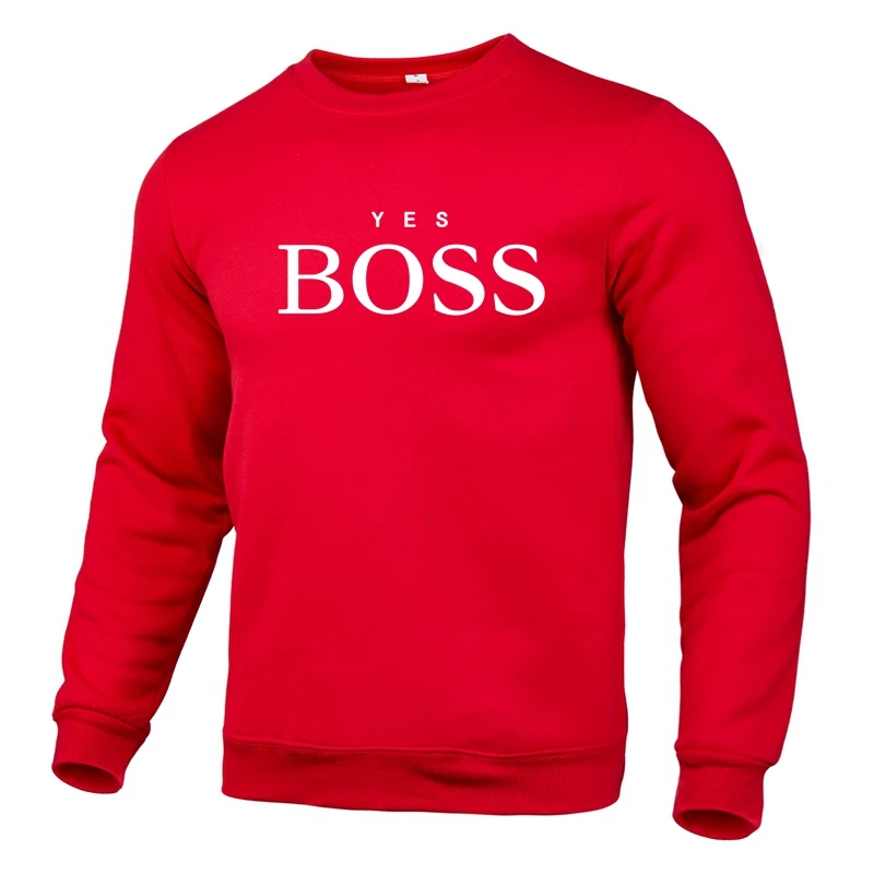 

2021 New Fashion Yes Boss Men's Round Colour Print Sports Hoodie Long Sleeve Fashion Street Men's Pullover Casual 3XL