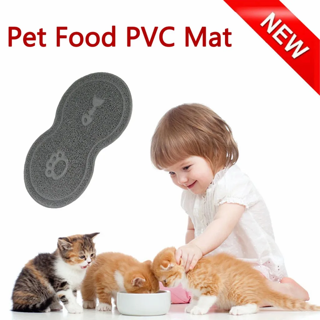 Чистый ПВХ питомец собака щенок кошка кормление коврик Милая кровать блюдо миска