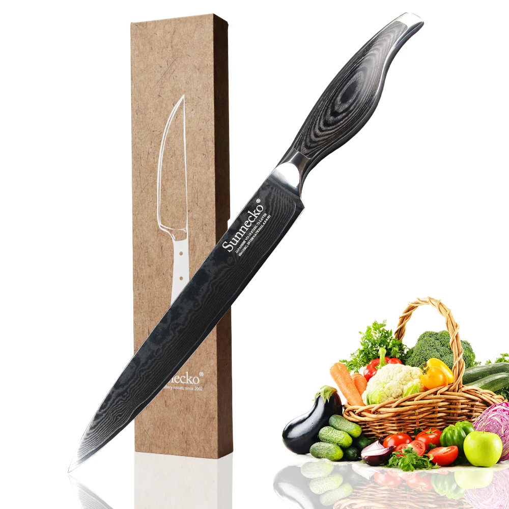 SUNNECKO Damascus Chef нож японский Santoku утилита для очистки овощей Кухонные ножи VG10 острое