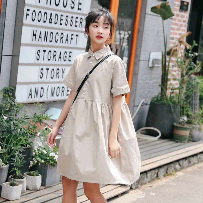 

COIGARSAM Short Sleeve Women dress New Dresses Khaki 1993