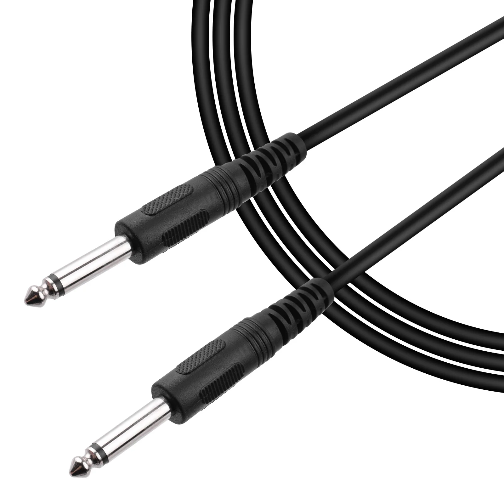 gitarre kabel schwarz audio kabel für elektrische gitarre bass tastatur 14 zoll zu 14 zoll ts gerade stecker 1m33 ft free global shipping