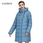 Длинная зимняя пуховая куртка GASMAN, толстое пальто, женская парка с капюшоном, теплая женская брендовая хлопковая одежда, зимняя женская модель приблизительно 6XL 180