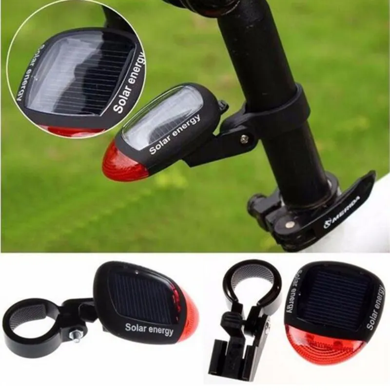

LED Rear Flashing Tail Light for Bicycle Cycling Lamp Safety Warning Flashing Light Accessories Bike Light Solar Powered