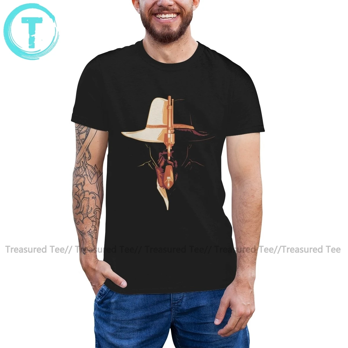 Футболка Westworld белая шляпа черная Сплит графическая футболка плюс размер Пляжная