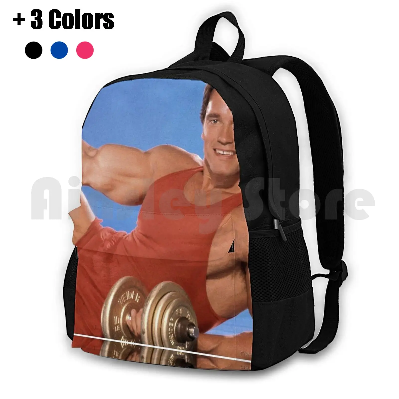 

Arnold Outdoor Hiking Backpack Riding Climbing Sports Bag Schwarzenegger Arnie Guns Gym Bodybuilding Arms Weights Weightlifting