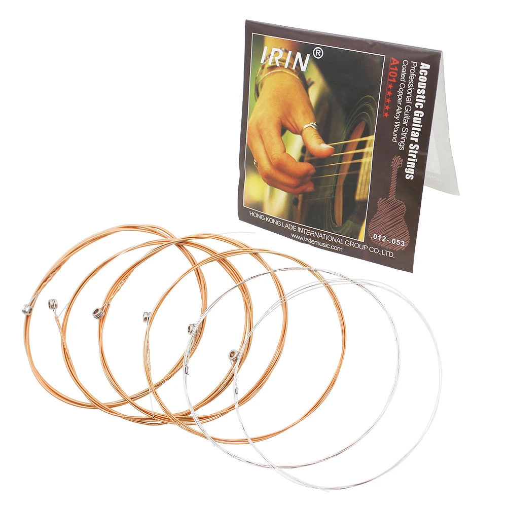 

6Pcs/Set Acoustic Folk Guitar Strings Copper Stainless Steel Core Strings Musical Instruments Acoustic Guitar Parts Accessories