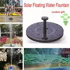 Водяной фонтан на солнечной батарее, 1,4 Вт, Круглый водяной насос для ванны с птицами, плавающий фонтан для украшения пруда, бассейна, сада