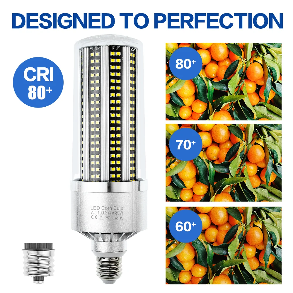 

WENNI LED Corn Bulb 80W 100W 120W 200W E27 High Power LED Lamp 220V E39 LED Candle Light For Warehouse Basement SMD 2835 Lampara