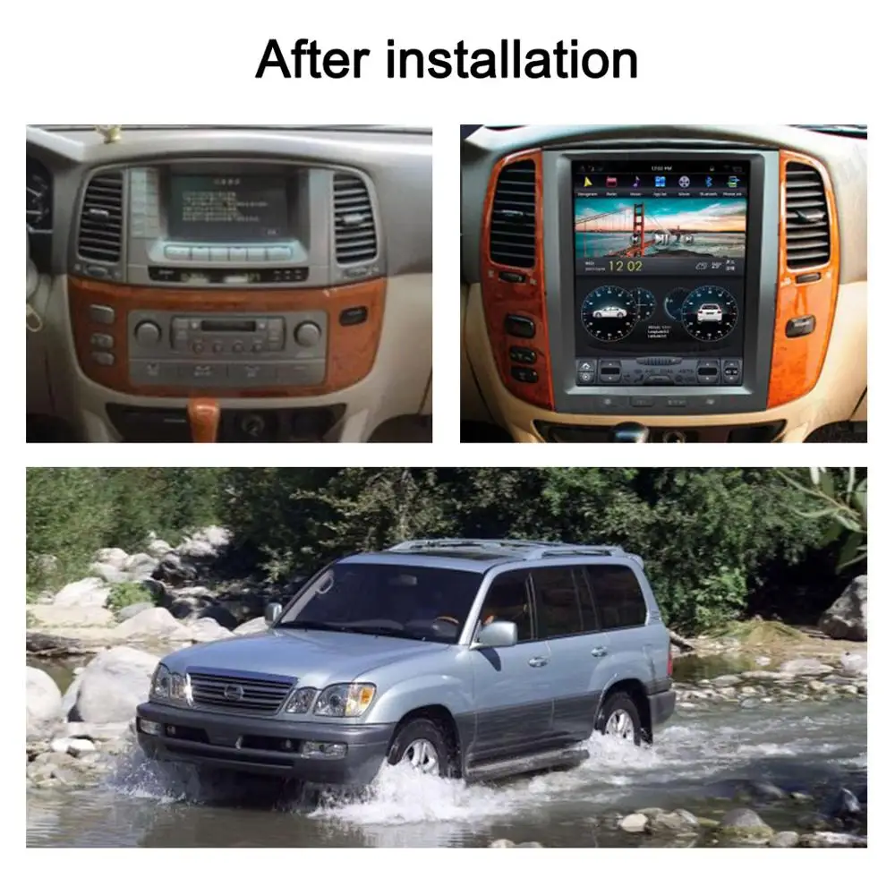 Android PX6 Tesla экран для TOYOTA LAND CRUISER LC100/Lexus LX470 2002-2007 автомобильный мультимедийный плеер радио Обновление gps отслеживание