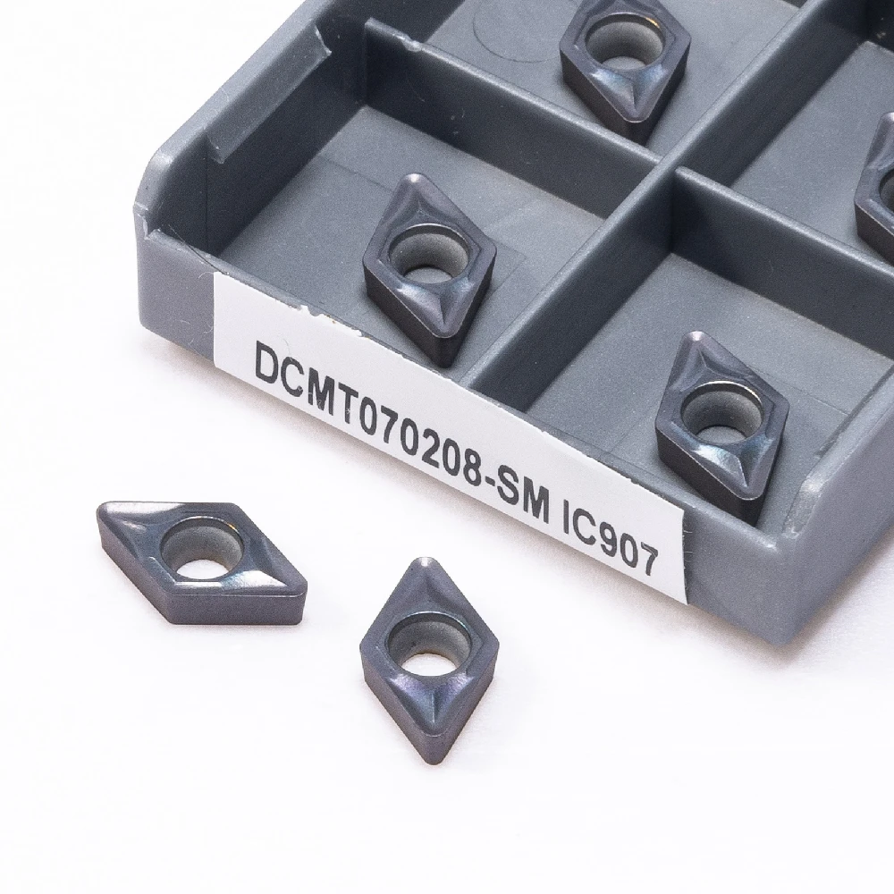 DCMT070204 SM IC907 IC908 карбидная вставка токарные инструменты DCMT 070204 070208 твердый сплав CNC