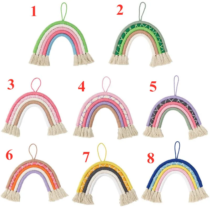 Тканая цветная подвесная Гобеленовая настенная игрушка в скандинавском стиле