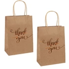 21 см портативные бумажные пакеты, спасибо, подарочный пакет на День Благодарения, свадьбу, день рождения, гостей, Рождественский Подарочный пакет 6P