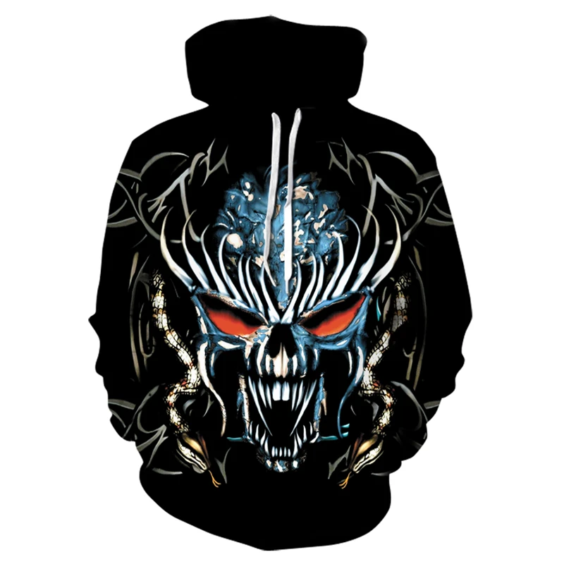 

Black Men Hoodies Sweatshirt 3D Print Funny Skull Hoodie Streetwear Harajuku Pullover Hip Hop Jacket Men Tracksuit Winter S-5XL