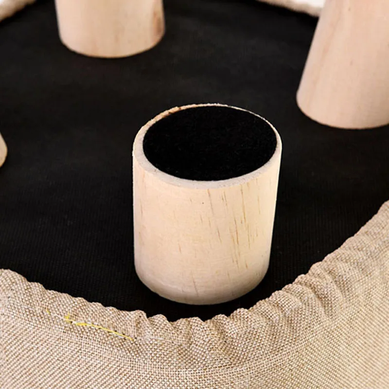 Деревенские круглые деревянные табуреты моющиеся для спальни косметическое