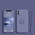 Чехол для телефона Xiaomi Poco X3 NFC F2 Pro, противоударный, конфетные цвета, жидкий силикагель 3 в 1 с кольцом-держателем, чехол для браслета